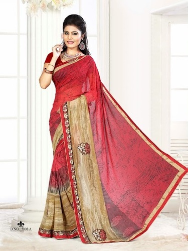 georgtte print sarees