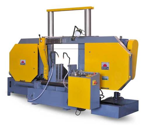 Semi Automatic Band Saw Machine - Steel Construction, Industrial/Traders Use | 3-Inch Cutting Capacity, Efficient Performance