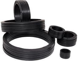 Rubber Chevron Beads
