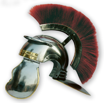 Roman centurian armour helmet