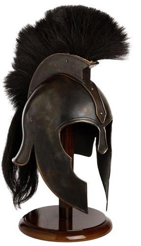 Greek Corinthian Helmet with Black Plume