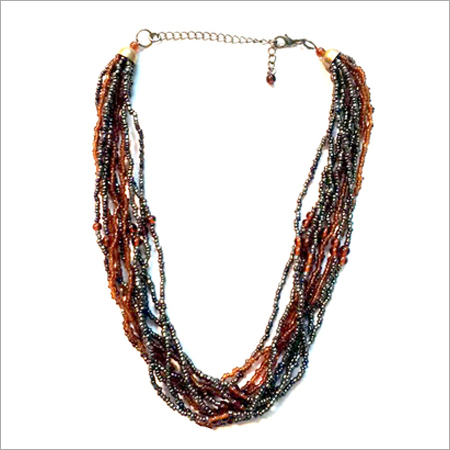 Jewellery - Glass Beads 4-6 mm, 18 Inches, Multicolored | Elegant Multi-Strand Design, Lobster Clasp, Durable Material