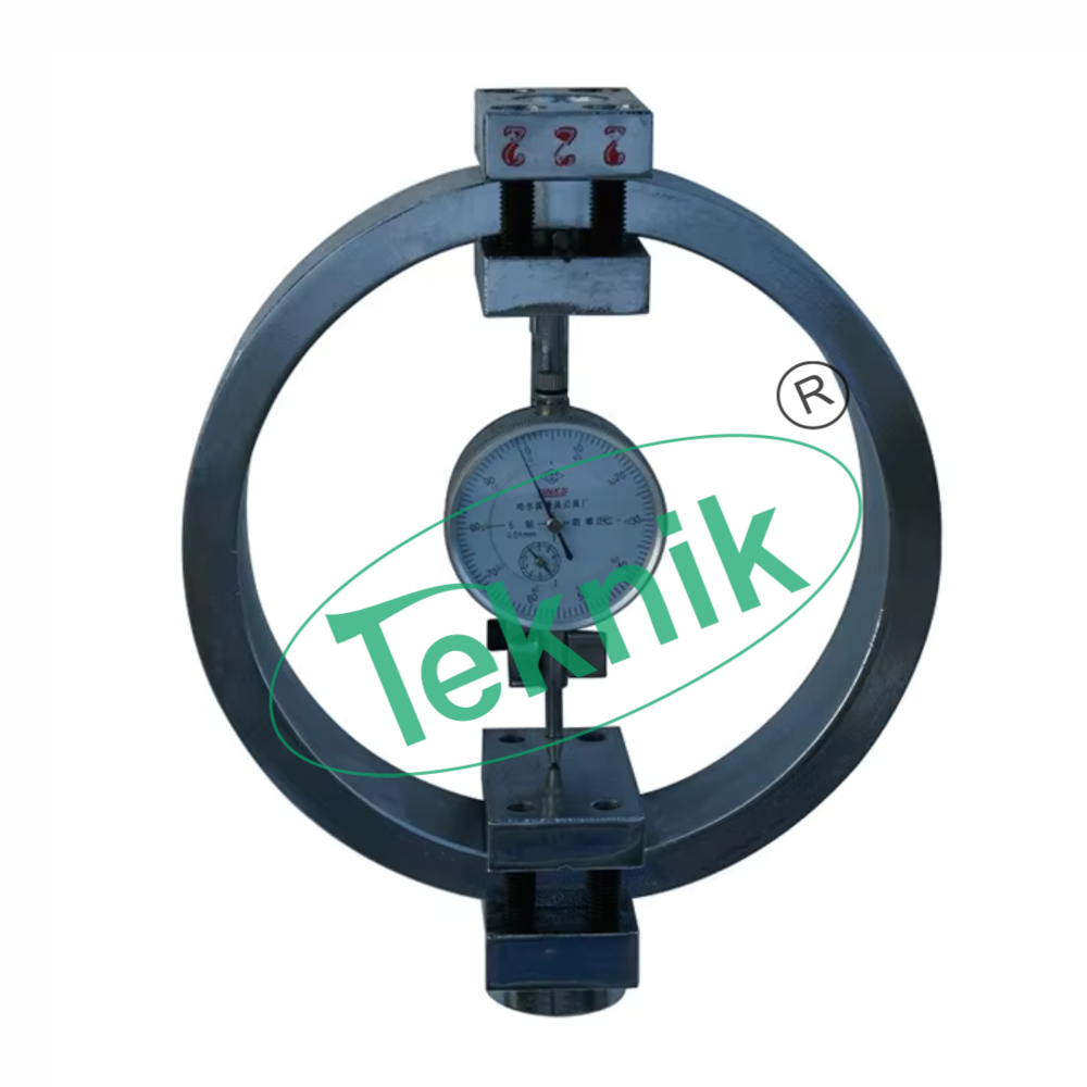 Proving Ring - High Grade Steel, 3/4" Tapped Holes at Both Ends | High Sensitivity Measurement for Soil Testing with Dial Indicator and Calibration Chart