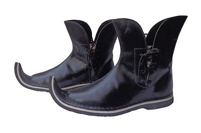 Medieval real leather armour shoes