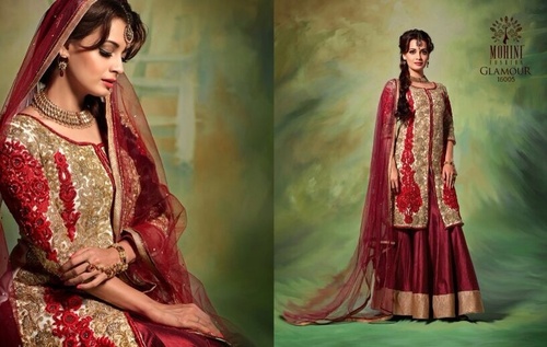 Mahia - Cotton, Custom Size, Burgundy | Soft Cotton, Gold Embroidery, Elegant Designs, Comfortable Fit, Stylish Patterns