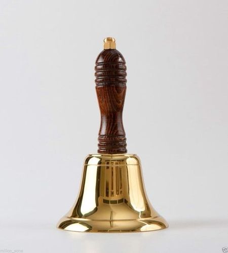 Brass bell wooden handle