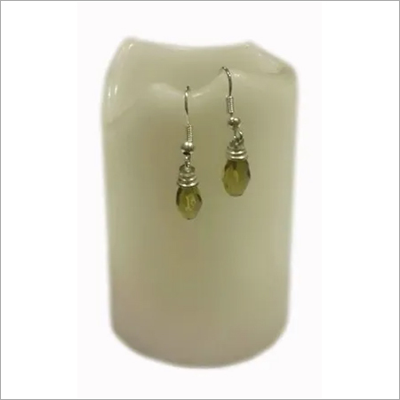Jewellery - Sterling Silver 20mm Green Peridot, Elegant Design Lightweight Hook Closure