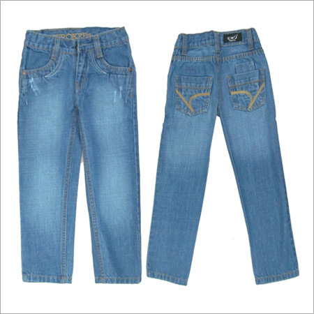 Boy's Designer Jeans - Cotton Blend, Various Sizes, Blue | Zipper Fly, Stylish Design, Durable Material, Comfortable Fit, Straight Leg, Machine Washable