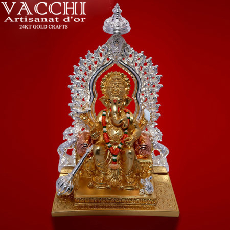 Gold Coated  Ganesha Statue 