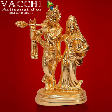 Gold Plated Radha Krishna