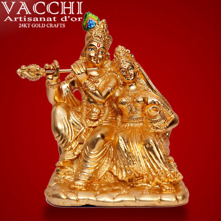Gold Coated Radha Krishna