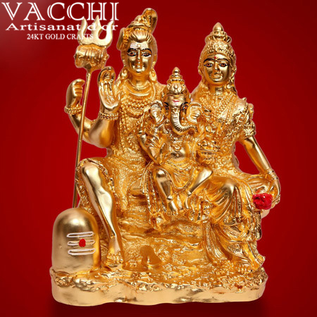 Gold Plated Shiv Parvati
