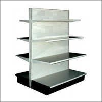 Gondola Shelving - Steel Construction, Polished Finish, Single Layer Design | Ideal For Market, Commercial, Supermarket Use