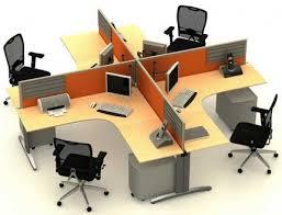 Office Workstation - Wood & Metal, 72" x 72", Beige | Modular Design, Privacy Panels, Cable Management, Ergonomic