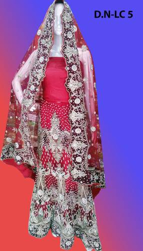 lehenga choli with net dupatta