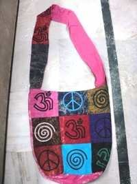 Pink Cotton Patchwork Bags