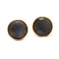 Labradorite Gemstone Ear Studs 