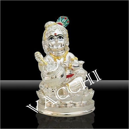 Silver Plated Matki Krishna