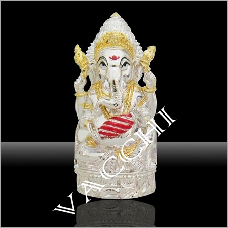 Silver Plated Dholak Ganesha