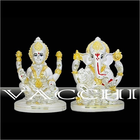 Silver Plated Laxmi Ganesha