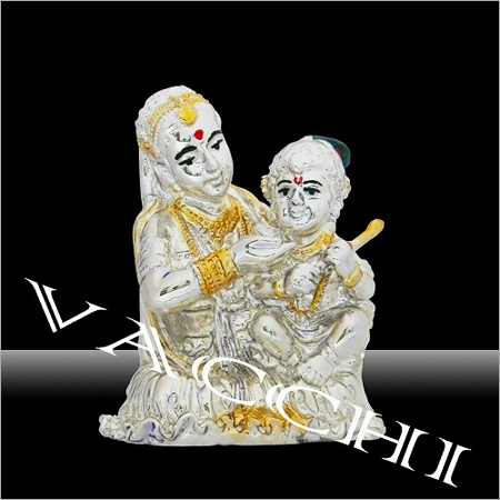 Silver Plated Yashoda Nandan Statue