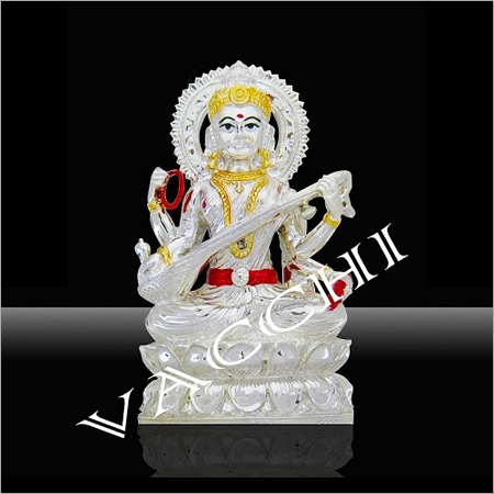 Silver Plated Saraswati Idol