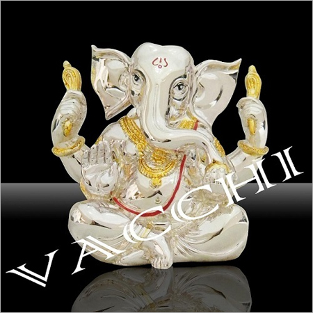 Silver Plated Ladoo Ganesha