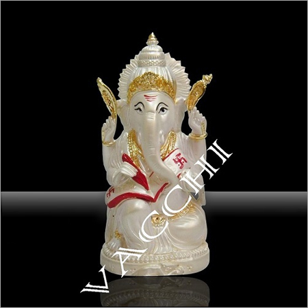 Silver Plated Account Ganesha Statue