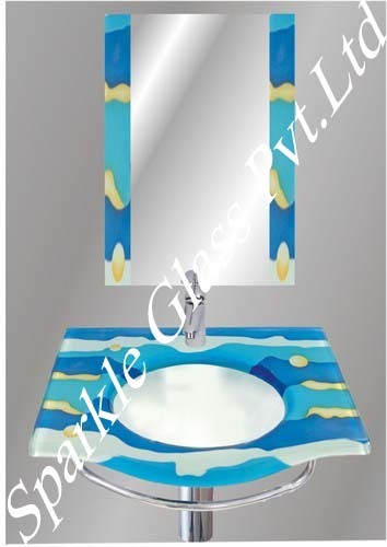 Colored Glass Wash Basin