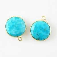 Turquoise gemstone connector