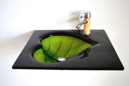 Rectangular Decorative Glass Wash Basin Set
