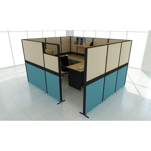 Multicolor Partition Work Stations