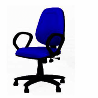 Push Back Chair - Color: Blue And Black
