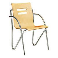 Restaurant Dining Chair - Wooden & Metal, 42x40 Cm, Glossy Laminated Finish | Freestanding Design, 6 Kg, Standard Size, Modern Appearance