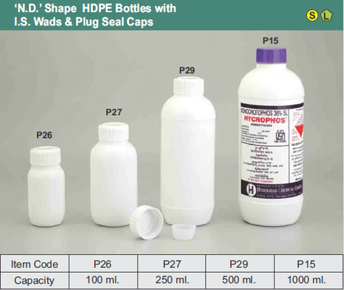 100 250 500 ml 1 Litre Narrow Mouth Plug Bottles