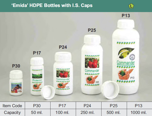 100 250 500 1000 ml Emida Plastic Bottles