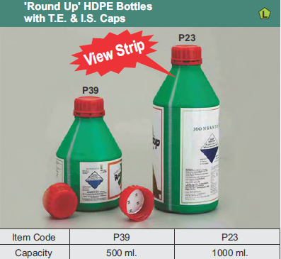 500 ml and 1 litre Pesticide Bottle