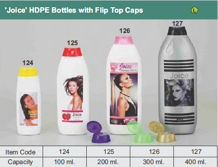100 200 300 400 ml Joice Shampoo Bottle