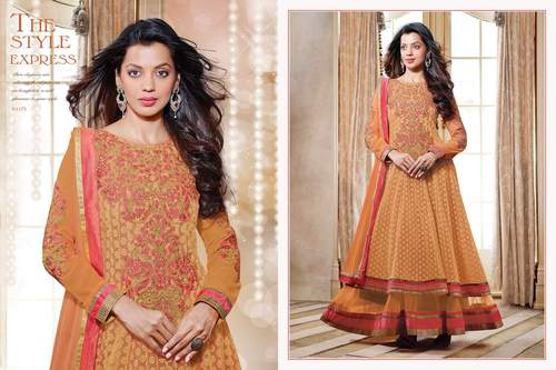 Designer Embroidered Work Anarkali Suit