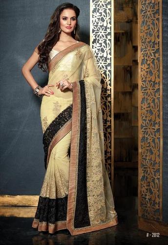 Elegant Cream Partywear saree 2812