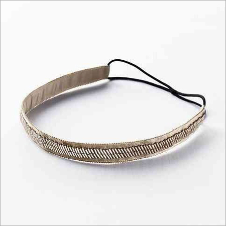 Silver Pipe Beaded Headband