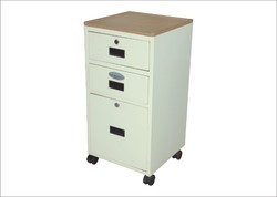 Bed Side Locker Deluxe With Two Drawer And Wooden/SS Top