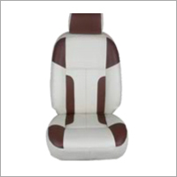 White Car Seat Cover - Leather Material, Suitable for 4 Wheelers, Elegant & Alluring Design, Comfortable & Easy to Clean