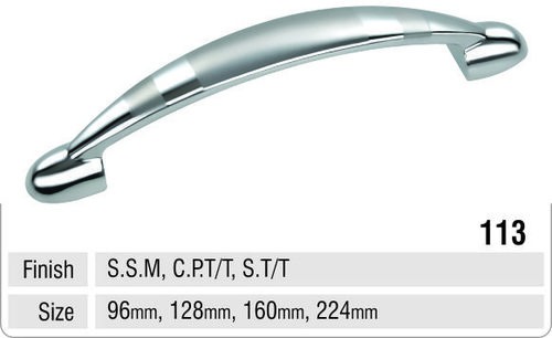 Cabinet Door Handle - Metal, 95-224mm, Silver | Durable Material, Easy Installation, Stylish Arc Design