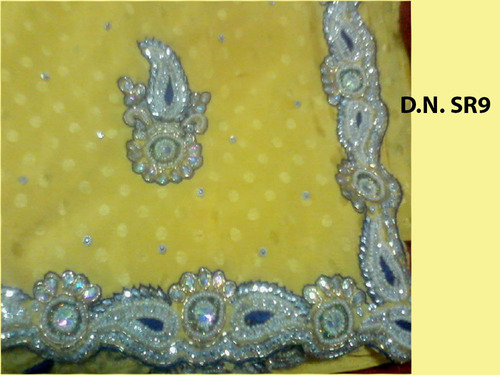 yellow shine saree