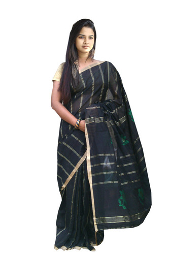 Bengal Handloom Black Silk Saree