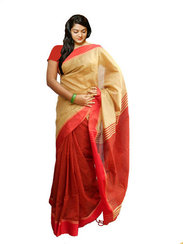 Bengal Handloom Plain Silk Saree