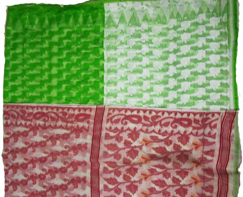 Bengal Handloom Half Half Colour & Full Dhakai Jamdani Saree