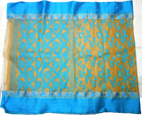 Handloom Pure MahaPar Sky Tussar Saree