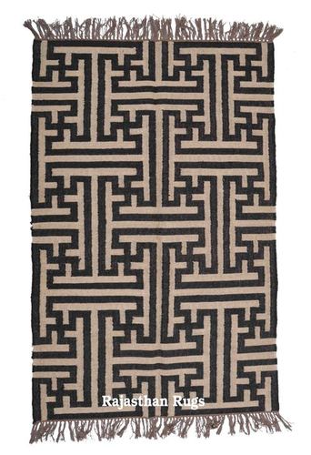 Woolen Rugs - Pure Wool, Variable Size, Brown, 5-10 mm Pile Height | Soft Texture, Durable, Easy Wash, Colorfast, Hand-Knotted